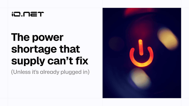 The power shortage that supply can’t fix (unless it’s already plugged in)